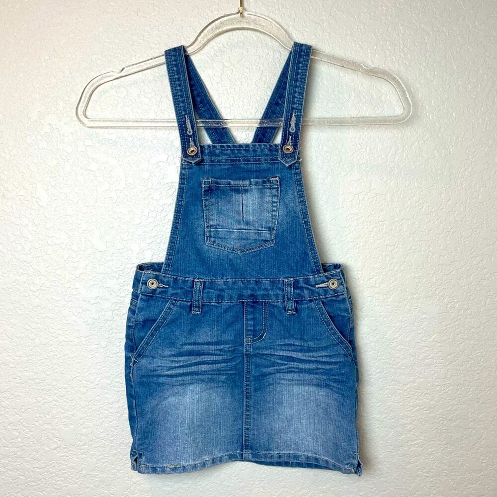 Vintage SQUEEZE Girls Jean Skirt Overalls Size 6